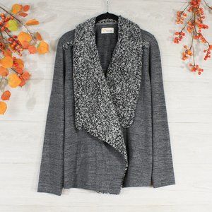 SOLD OUT!!  WB Open Front Draped Sherpa Jacket